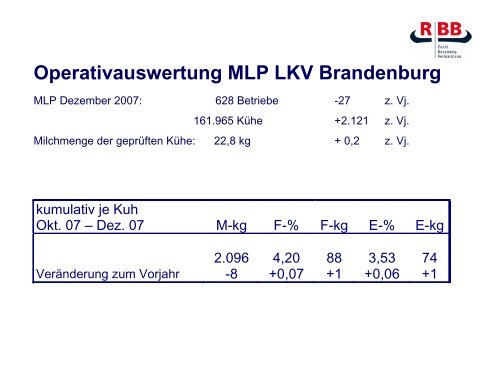 Zuchtarbeit in Brandenburg - Ergebnisse und Herausforderungen