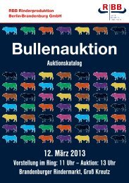 Bullenauktion - Rinderproduktion Berlin-Brandenburg GmbH