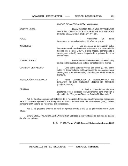 Anuario Legislativo 02-03 - Asamblea Legislativa