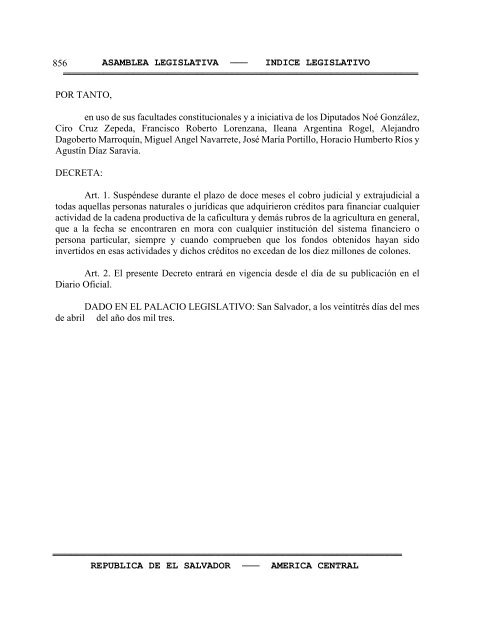 Anuario Legislativo 02-03 - Asamblea Legislativa