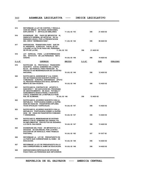 Anuario Legislativo 02-03 - Asamblea Legislativa