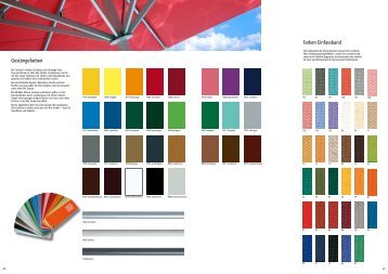 FARBKARTE - Caravita Acryl-Markisenstoff + RAL-Farben Aluminium