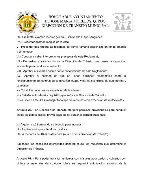 TRAMITES Y SERVICIOS DE TRANSITO MUNICIPAL.pdf - H ...