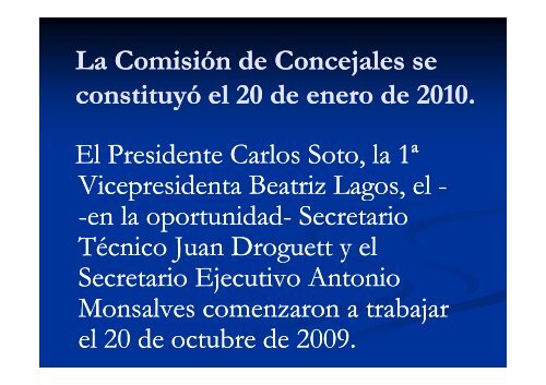 COMISIÓN DE CONCEJALES DE CHILE - Asociación Chilena de ...