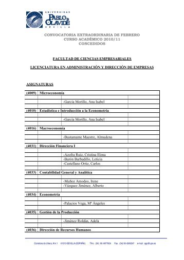 Concedidas - Universidad Pablo de Olavide