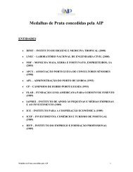 Listagem de medalhas de prata concedidas pela AIP
