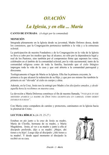 Oración Iglesia pdf - Religiosas Filipenses Hijas de María Dolorosa