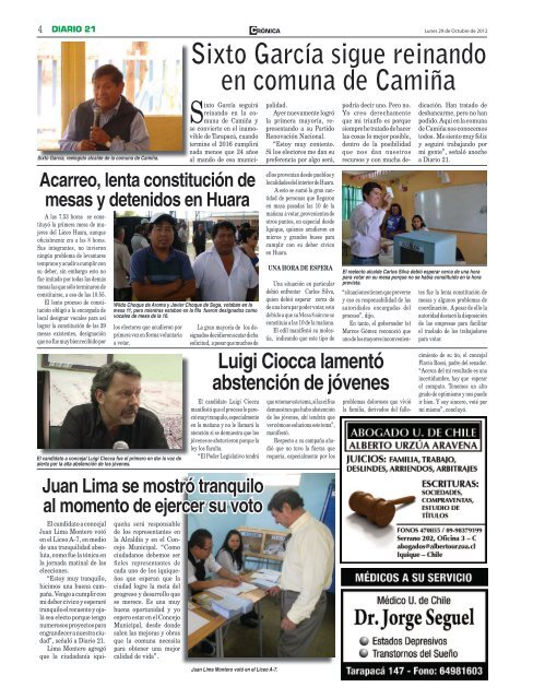 Concejales electos: - Diario 21