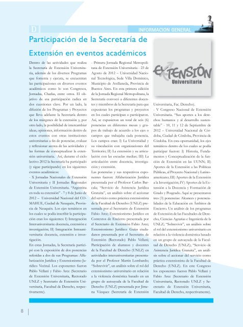 Edición Octubre 2012 - Facultad de Derecho - UNLZ - Universidad ...