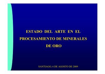 Estado del arte en procesamiento de minerales de oro