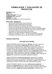 formulación y evaluación de proyectos - Facultad de Ciencias ...