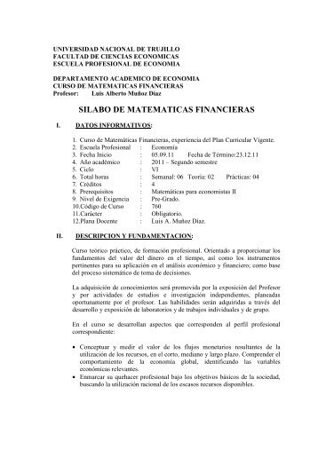 MATEMATICAS FINANCIERAS.pdf - Universidad Nacional de Trujillo