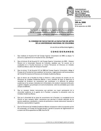 Resolución 200, Acta N°30 del 30 de septiembre de 2008