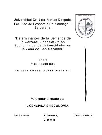 páginas preliminares - Universidad Dr. José Matías Delgado