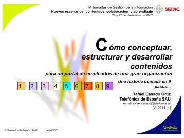 ómo conceptuar, estructurar y desarrollar contenidos - Sedic