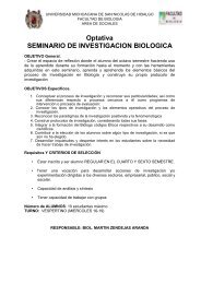 Optativa SEMINARIO DE INVESTIGACION BIOLOGICA