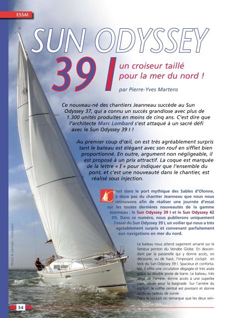 Essai Sun Odyssey 39 I - Yachting Sud