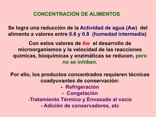 EVAPORACIÓN DE ALIMENTOS