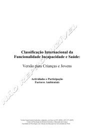 Classificação Internacional da Funcionalidade Incapacidade e ...