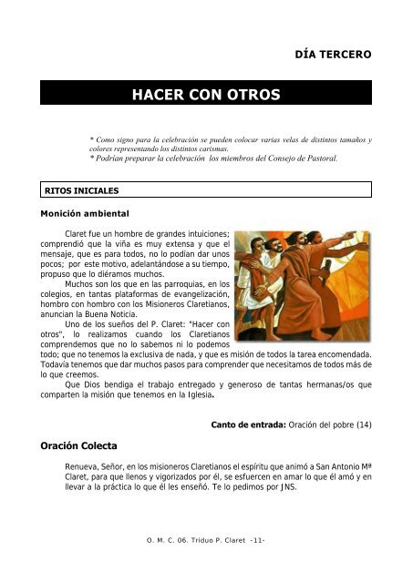 Octubre Misionero Claretiano - Misioneros Claretianos