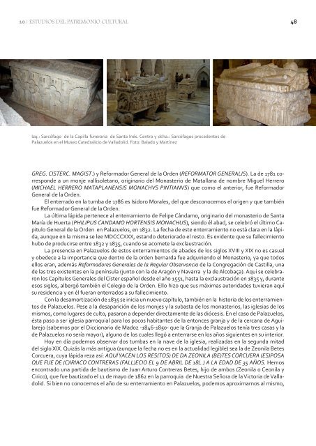 Historia de los enterramientos en Santa María de Palazuelos - Sercam