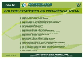 BOLETIM ESTATÍSTICO DA PREVIDÊNCIA SOCIAL - Ministério da ...