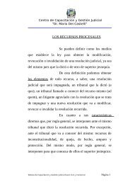 LOS RECURSOS PROCESALES(2). - Poder Judicial de la Provincia ...