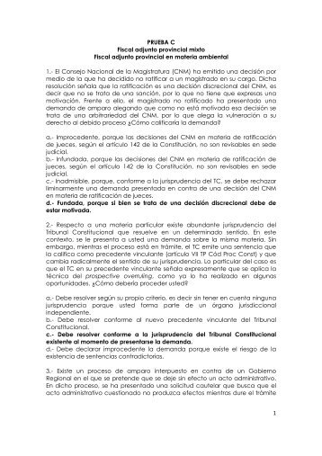 PRUEBA C - Consejo Nacional de la Magistratura