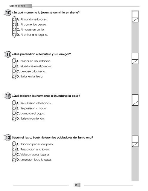 Prueba formativa 8 Español - Secretaría de Educación