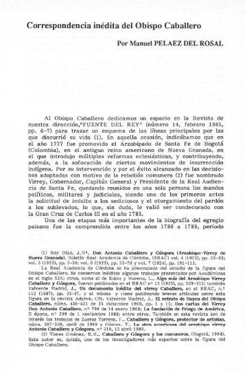 Correspondencia inédita del Obispo Caballero - Helvia ...