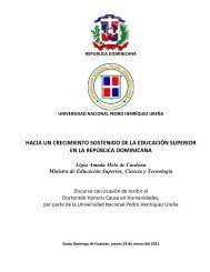 discurso doña ligia doctorado unphu - Secretaría de Estado de ...