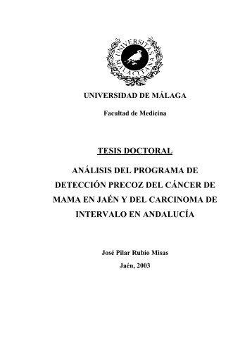 3. detección precoz del cáncer de mama - Departamento de ...