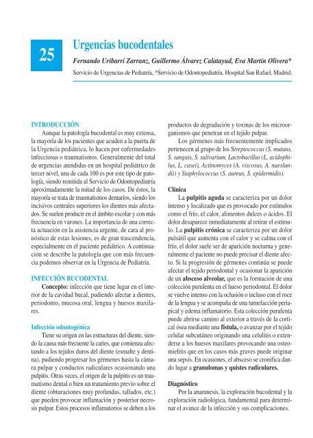 Urgencias bucodentales - Asociación Española de Pediatría