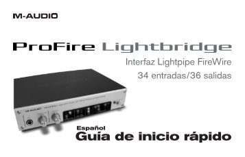 ProFire Lightbridge - Guía de inicio rápido - M-Audio