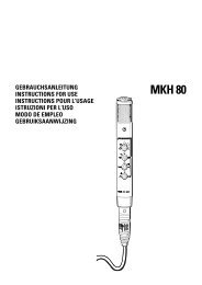 MKH 80 BDA 4/93 IHV - Sennheiser