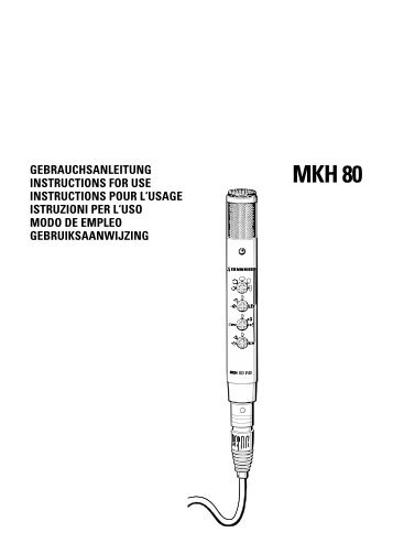 MKH 80 BDA 4/93 IHV - Sennheiser
