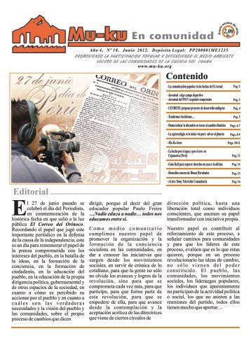 Haga click aquí para descargar el periódico - MinCI