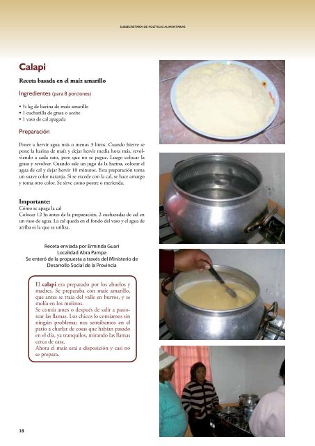 Recetas NOA - Ministerio de Desarrollo Social