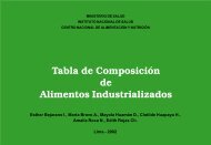 Tabla de Composición de Alimentos Industrializados - Nutrinfo.com