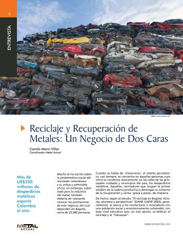 Reciclaje y Recuperación de Metales: Un Negocio de Dos Caras