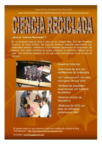 Ciencia reciclada - Parque de las Ciencias