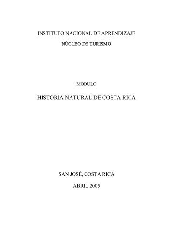 historia natural de costa rica - Asociación de Voluntarios para el ...