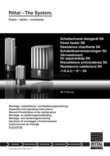 Montageanleitung Schaltschrank-Heizung SK - Rittal