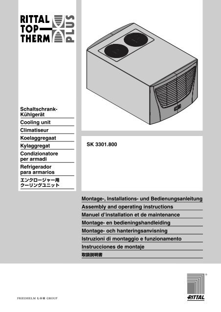 Assembly and operating instructions Rittal TopTherm