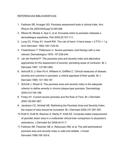 Psoriasis Area and Severity Index - AEDV