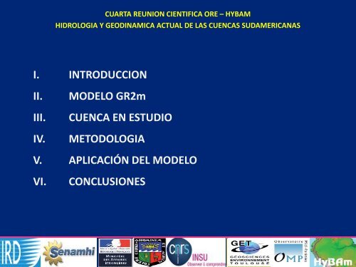 V. APLICACIÓN DEL MODELO GR2m - ORE HYBAM