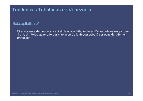 Tendencias Tributarias en Venezuela - Venamcham