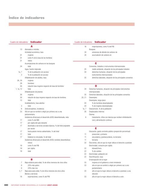 Cálculo de los índices de desarrollo humano - Human Development ...