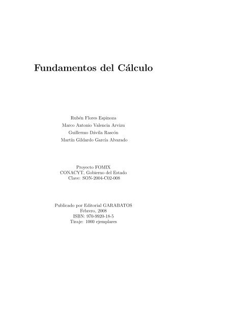 Fundamentos del Cálculo - Departamento de Matemáticas ...