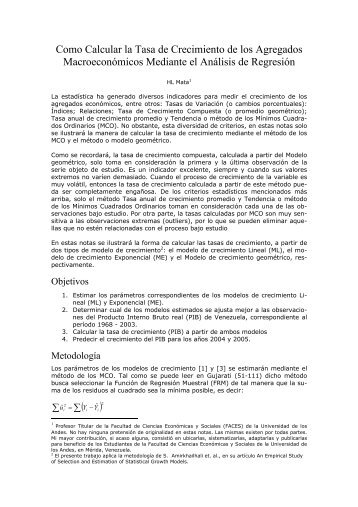 Como Calcular la Tasa de Crecimiento de los Agregados ...